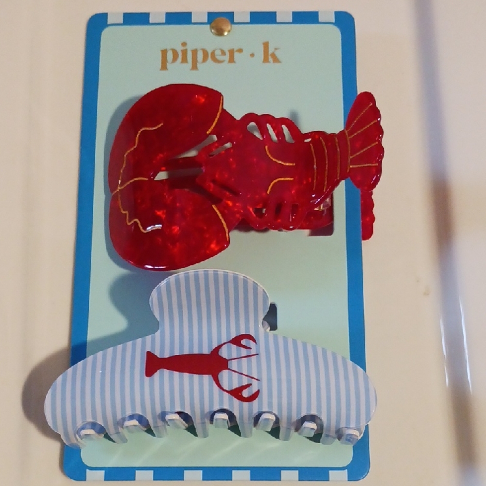 Piper.k Red Lobster Hair Clip Set 🦞⚜️🦞⚜️